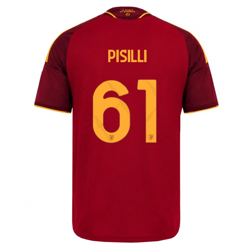 Danxen Damen Niccolò Pisilli #61 Rot Gold Gelb Heimtrikot Trikot 2026/27 T-Shirt