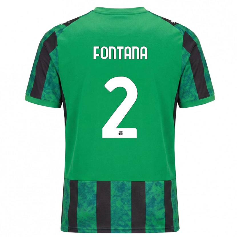 Danxen Damen Fabrizio Fontana #2 Grün Schwarz Weiß Heimtrikot Trikot 2026/27 T-Shirt