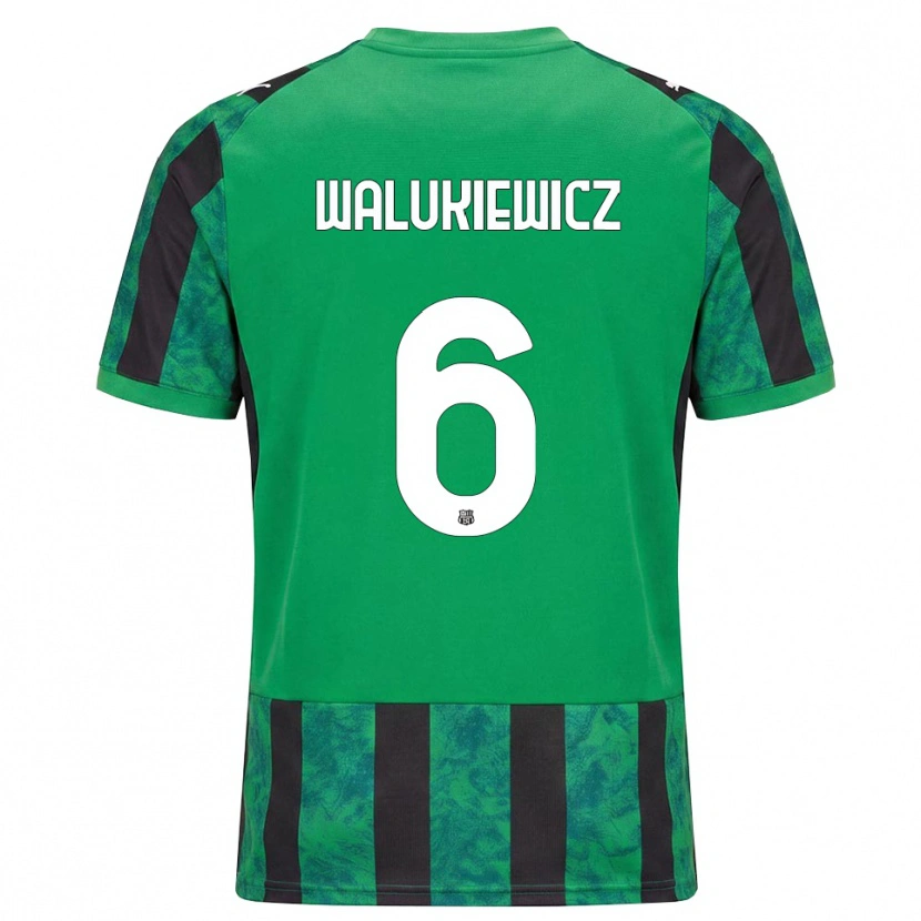 Danxen Damen Sebastian Walukiewicz #6 Grün Schwarz Weiß Heimtrikot Trikot 2026/27 T-Shirt