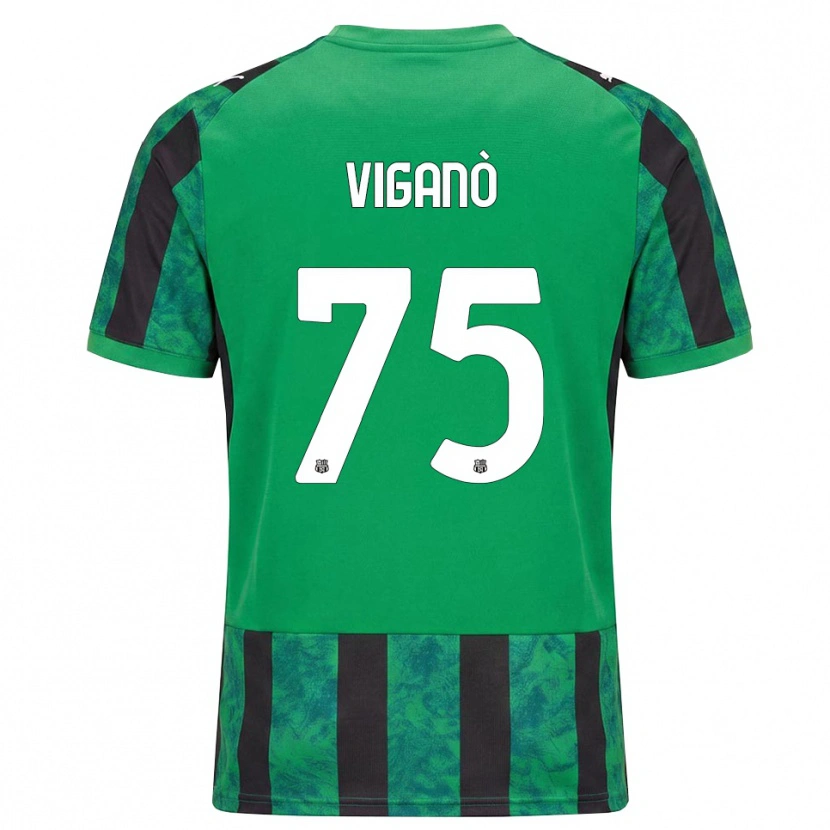 Danxen Damen Lorenzo Viganò #75 Grün Schwarz Weiß Heimtrikot Trikot 2026/27 T-Shirt