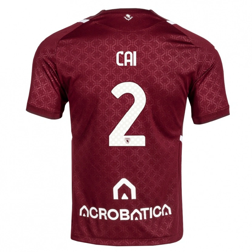 Danxen Damen Federico Cai #2 Burgund Weiß Heimtrikot Trikot 2026/27 T-Shirt