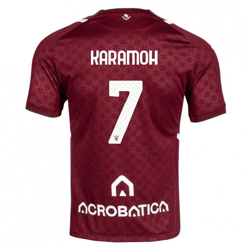 Danxen Damen Yann Karamoh #7 Burgund Weiß Heimtrikot Trikot 2026/27 T-Shirt