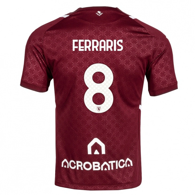 Danxen Damen Lorenzo Ferraris #8 Burgund Weiß Heimtrikot Trikot 2026/27 T-Shirt