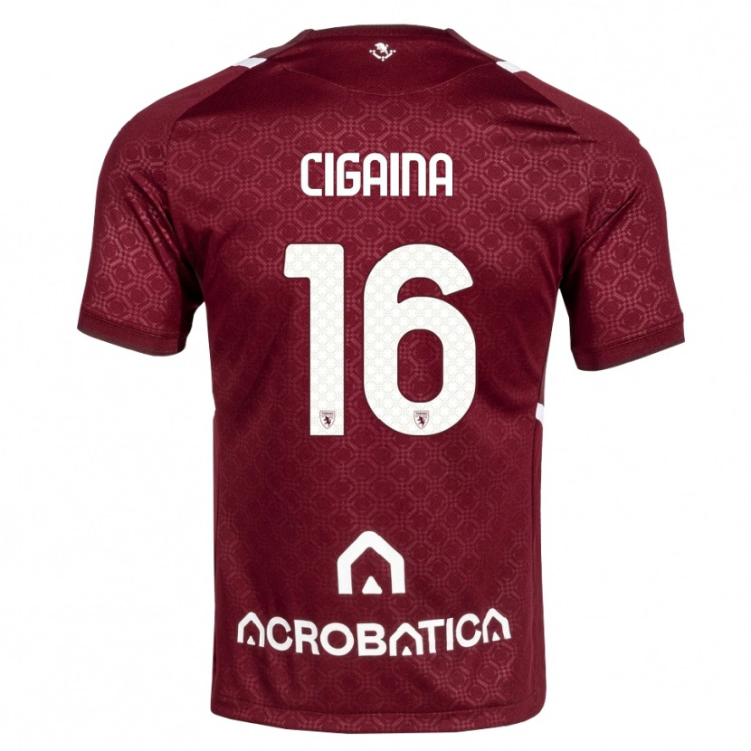 Danxen Damen Filippo Cigaina #16 Burgund Weiß Heimtrikot Trikot 2026/27 T-Shirt