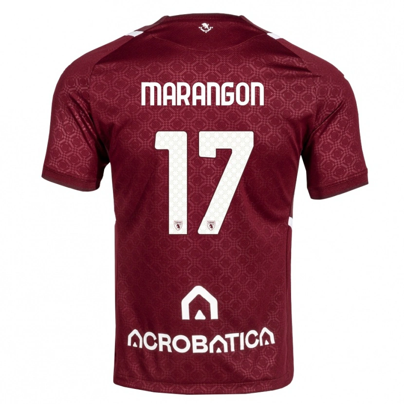 Danxen Damen Riccardo Marangon #17 Burgund Weiß Heimtrikot Trikot 2026/27 T-Shirt
