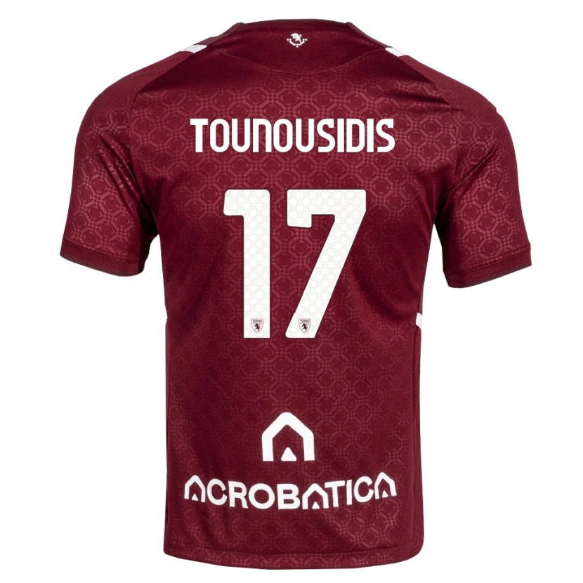 Danxen Damen Kyriakos Tounousidis #17 Burgund Weiß Heimtrikot Trikot 2026/27 T-Shirt