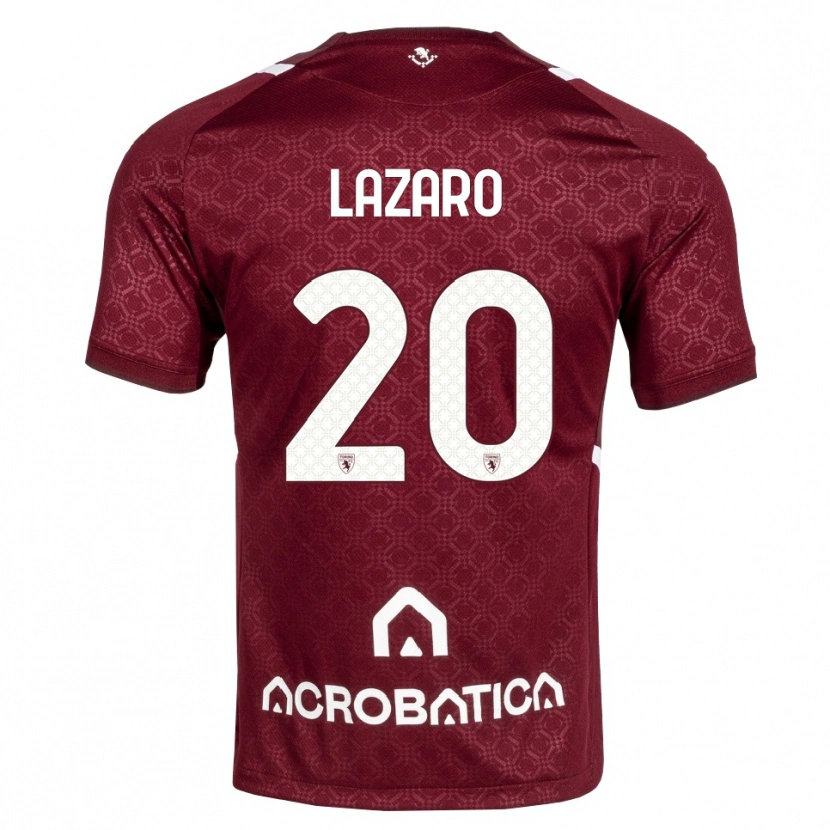 Danxen Damen Valentino Lazaro #20 Burgund Weiß Heimtrikot Trikot 2026/27 T-Shirt
