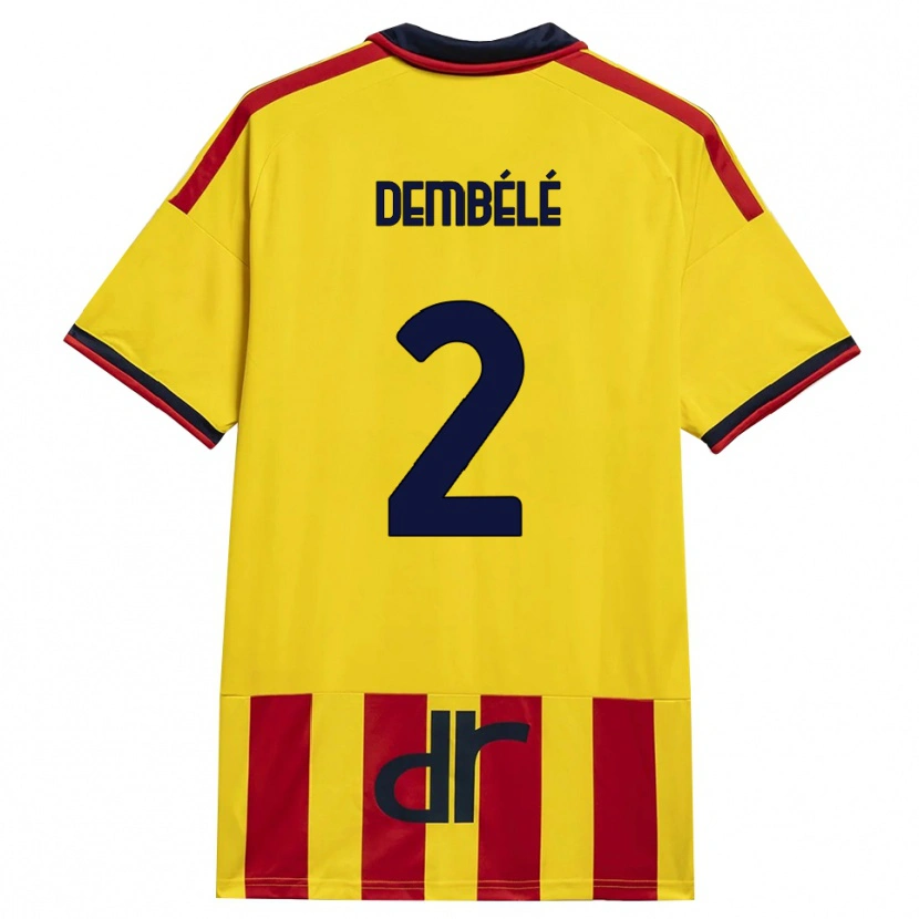Danxen Damen Ali Dembélé #2 Gelb Rot Heimtrikot Trikot 2026/27 T-Shirt