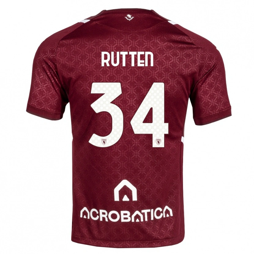 Danxen Damen Jill Rutten #34 Burgund Weiß Heimtrikot Trikot 2026/27 T-Shirt