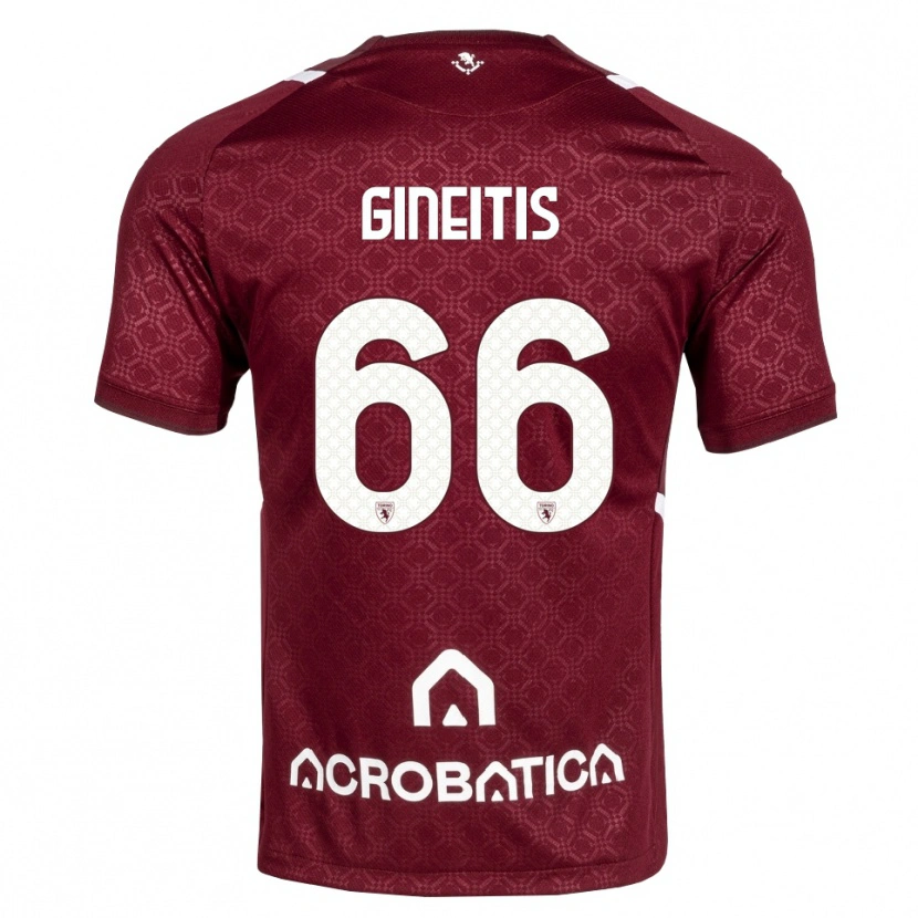 Danxen Damen Gvidas Gineitis #66 Burgund Weiß Heimtrikot Trikot 2026/27 T-Shirt