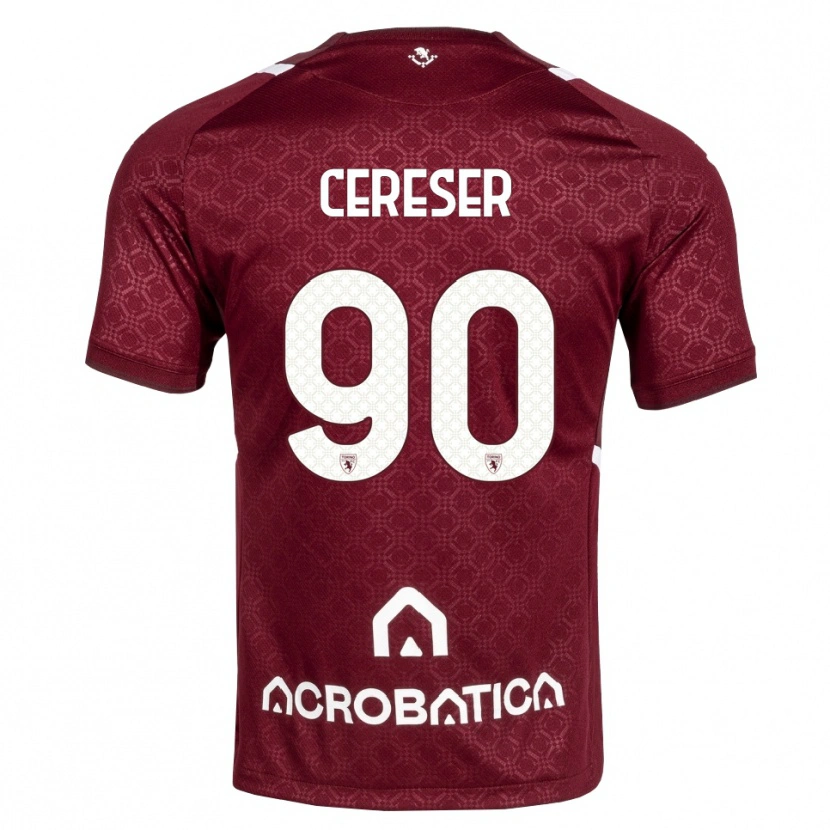 Danxen Damen Francesco Cereser #90 Burgund Weiß Heimtrikot Trikot 2026/27 T-Shirt