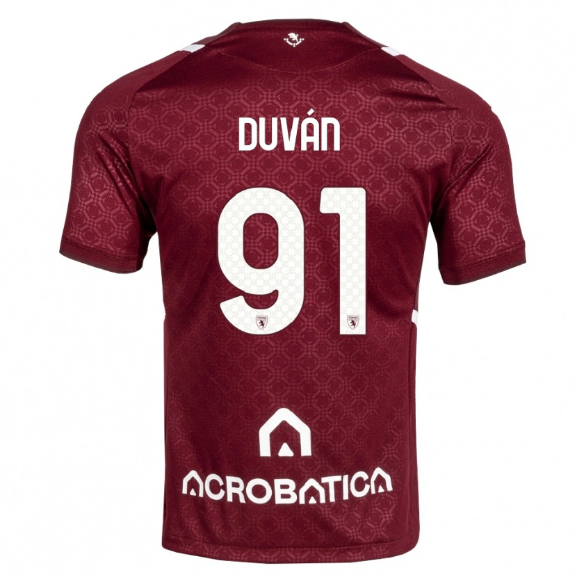 Danxen Damen Duván Zapata #91 Burgund Weiß Heimtrikot Trikot 2026/27 T-Shirt