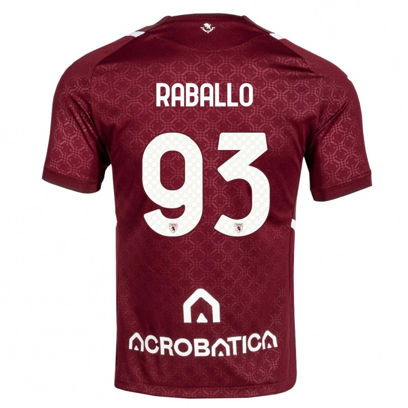Danxen Damen Alessio Raballo #93 Burgund Weiß Heimtrikot Trikot 2026/27 T-Shirt