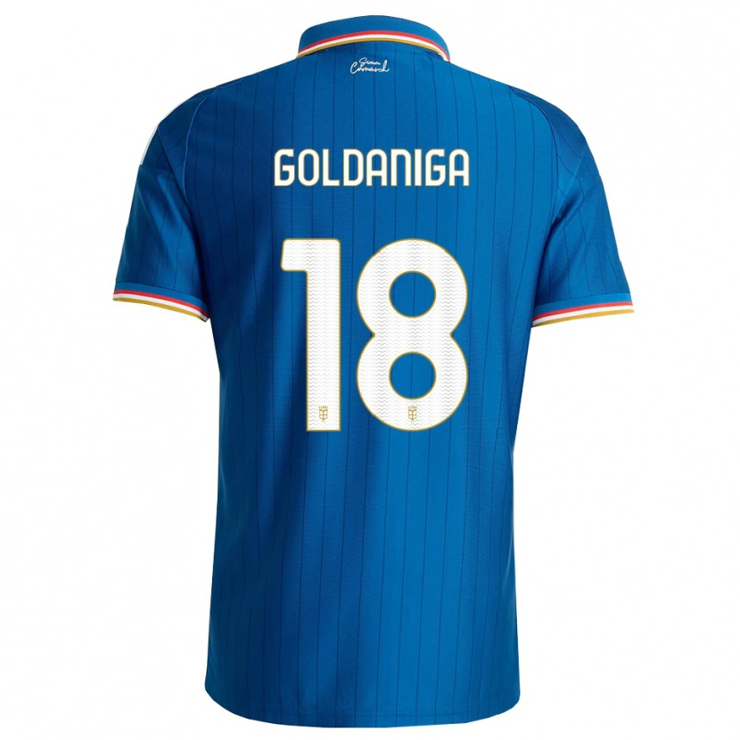 Danxen Damen Edoardo Goldaniga #18 Blau Weiß Rot Heimtrikot Trikot 2026/27 T-Shirt