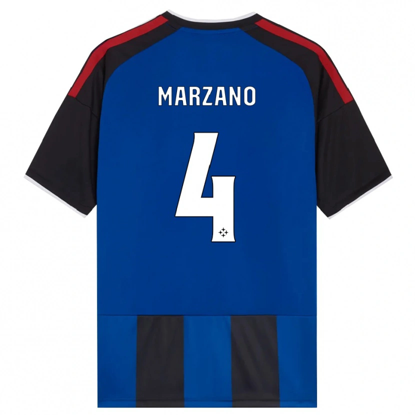 Danxen Damen Michelangelo Marzano #4 Schwarz Rot Weiß Blau Heimtrikot Trikot 2026/27 T-Shirt