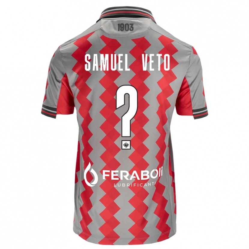 Danxen Damen Djoloelie Samuel Veto #0 Grau Rot Weiß Heimtrikot Trikot 2026/27 T-Shirt