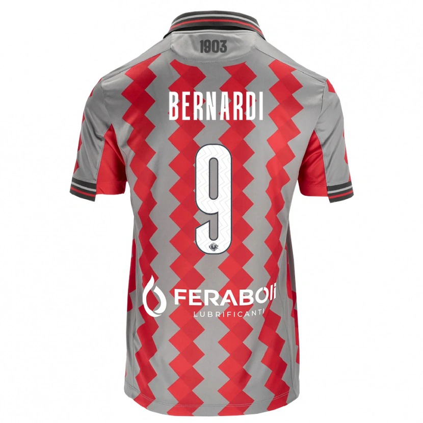 Danxen Damen Andrea Bernardi #9 Grau Rot Weiß Heimtrikot Trikot 2026/27 T-Shirt