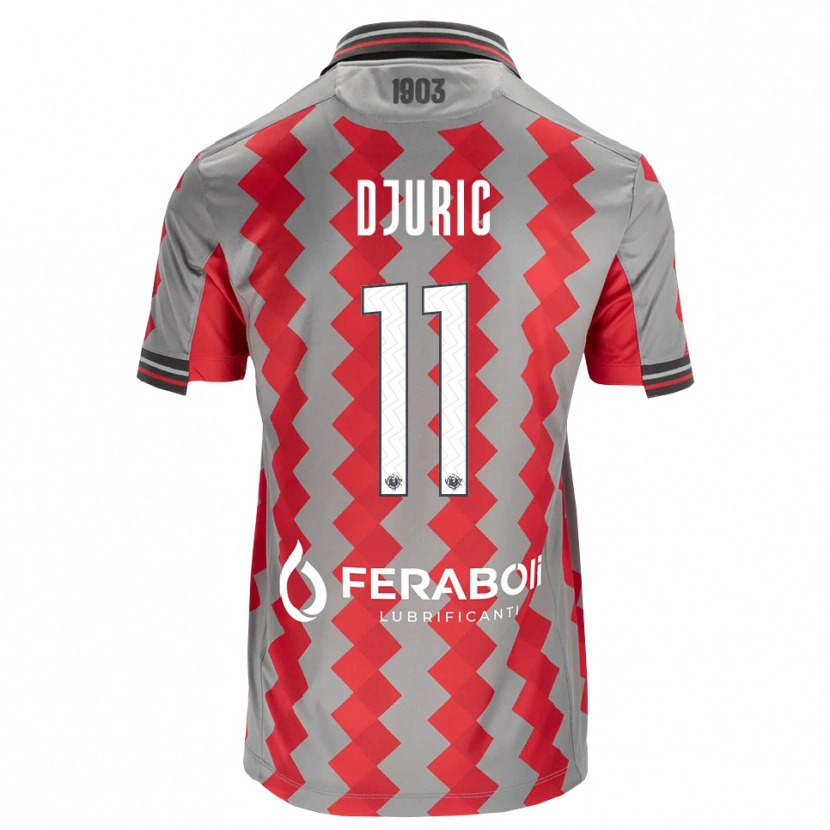 Danxen Damen Milan Djuric #11 Grau Rot Weiß Heimtrikot Trikot 2026/27 T-Shirt