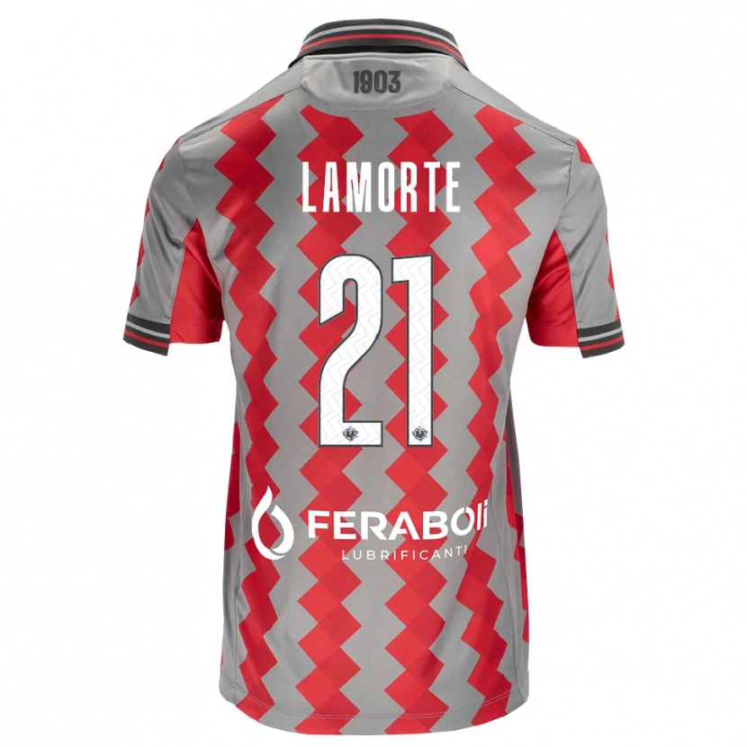 Danxen Damen Alessandro Lamorte #21 Grau Rot Weiß Heimtrikot Trikot 2026/27 T-Shirt