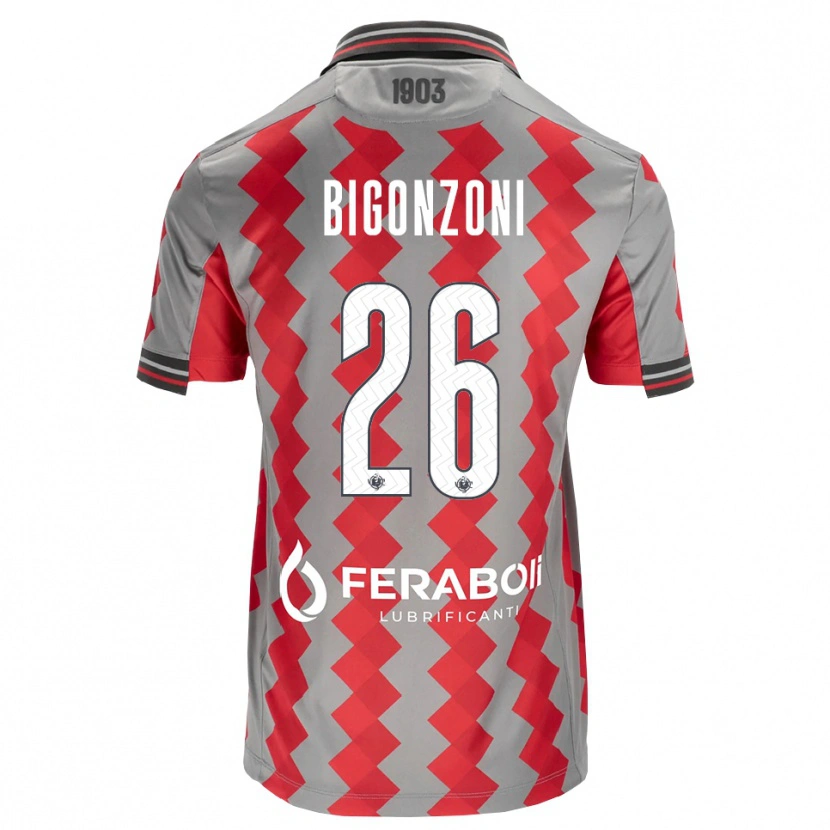 Danxen Damen Michele Bigonzoni #26 Grau Rot Weiß Heimtrikot Trikot 2026/27 T-Shirt
