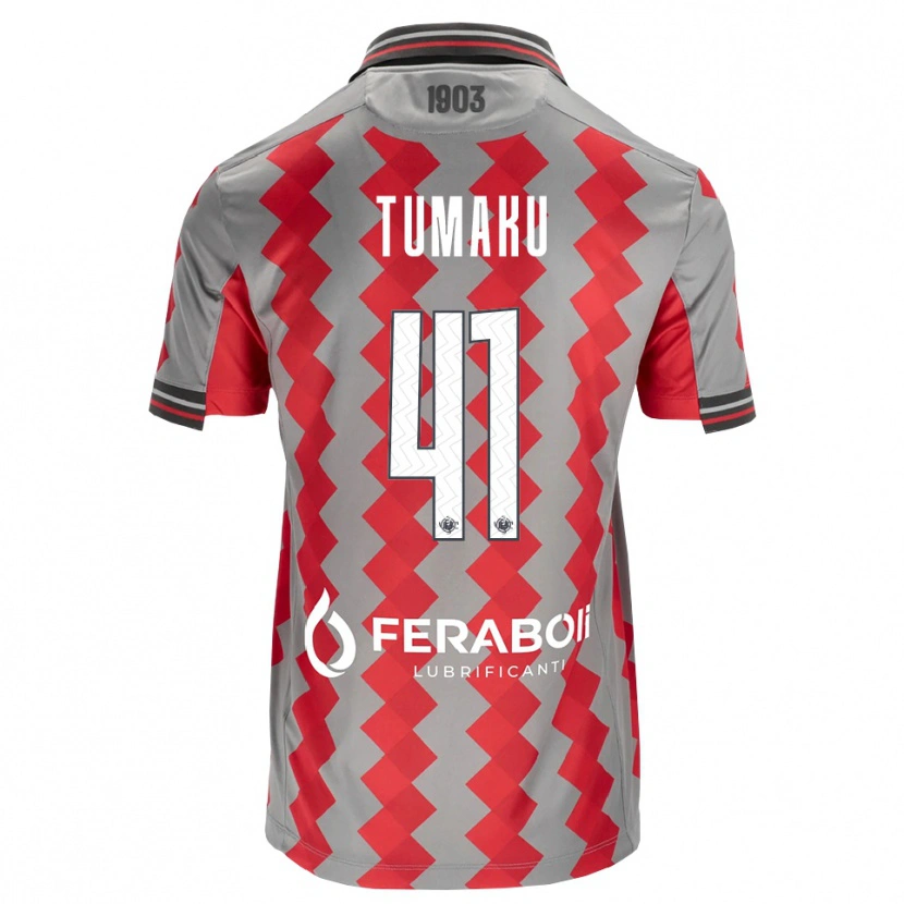 Danxen Damen Niccolò Tumaku #41 Grau Rot Weiß Heimtrikot Trikot 2026/27 T-Shirt