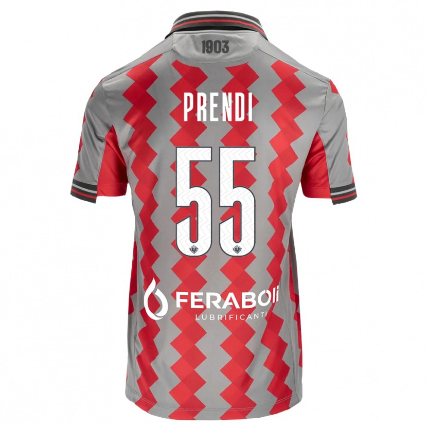 Danxen Damen Denis Prendi #55 Grau Rot Weiß Heimtrikot Trikot 2026/27 T-Shirt