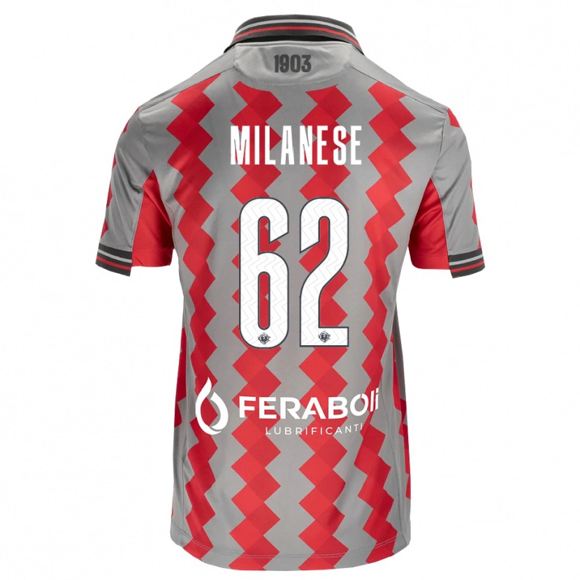 Danxen Damen Tommaso Milanese #62 Grau Rot Weiß Heimtrikot Trikot 2026/27 T-Shirt