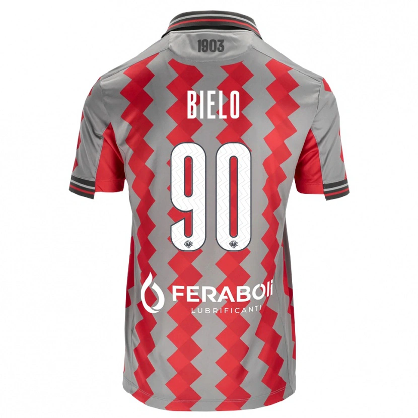 Danxen Damen Manu Bielo #90 Grau Rot Weiß Heimtrikot Trikot 2026/27 T-Shirt