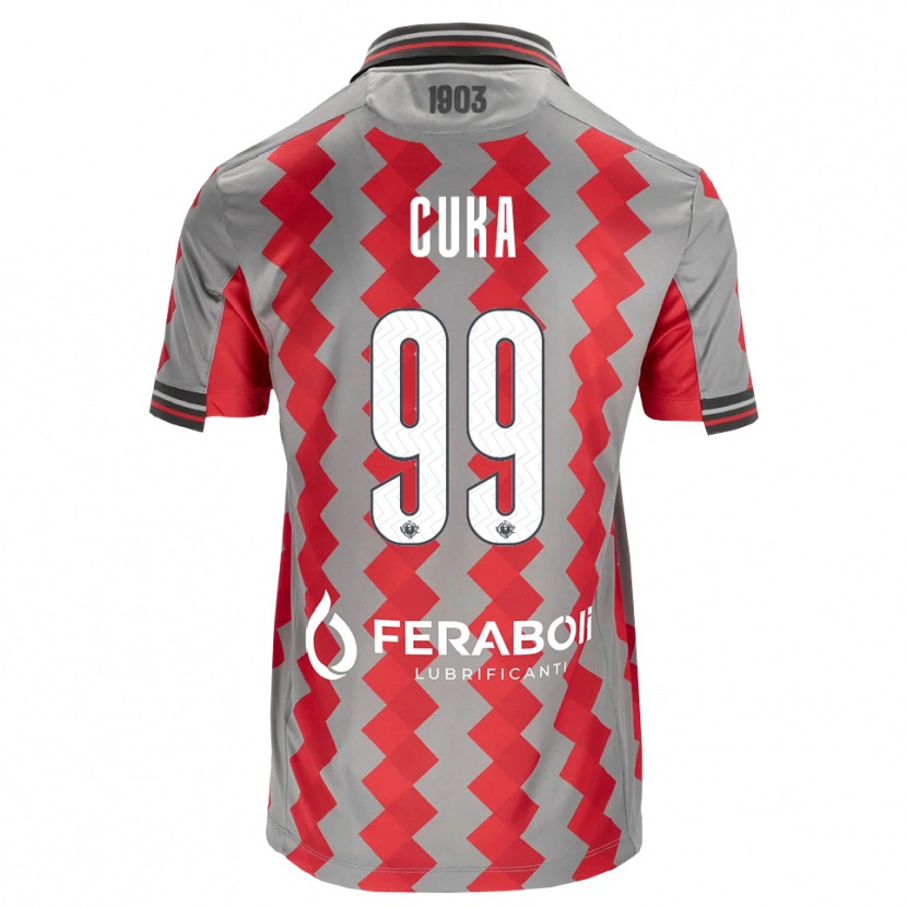 Danxen Damen Samuel Cuka #99 Grau Rot Weiß Heimtrikot Trikot 2026/27 T-Shirt