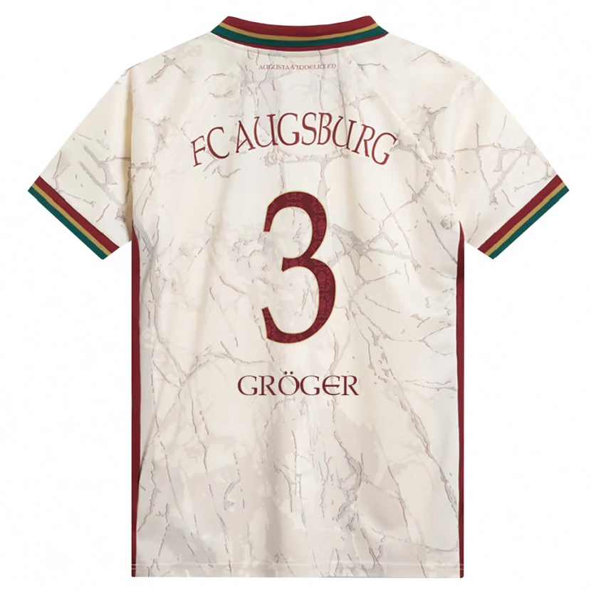 Danxen Damen Elias Gröger #3 Grün Reis Weiß Burgund Heimtrikot Trikot 2026/27 T-Shirt