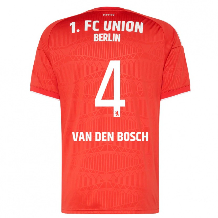 Danxen Damen Zeno Van Den Bosch #4 Rot Weiß Heimtrikot Trikot 2026/27 T-Shirt