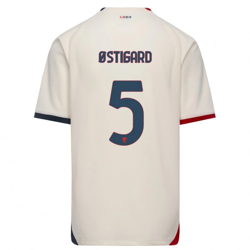 Danxen Damen Leo Østigård #5 Creme Rot Auswärtstrikot Trikot 2026/27 T-Shirt