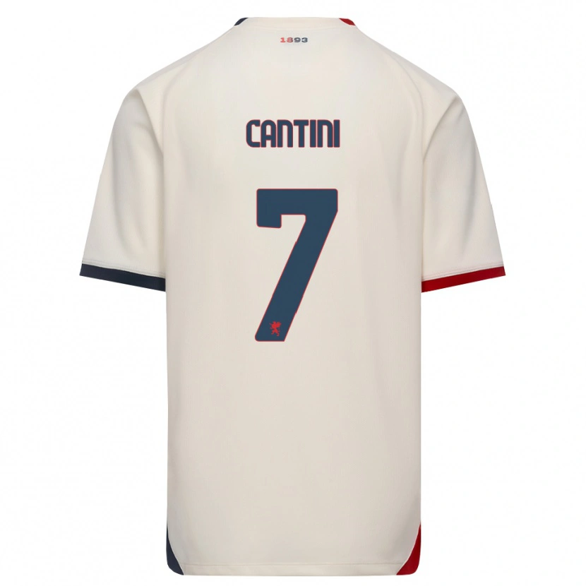 Danxen Damen Riccardo Cantini #7 Creme Rot Auswärtstrikot Trikot 2026/27 T-Shirt