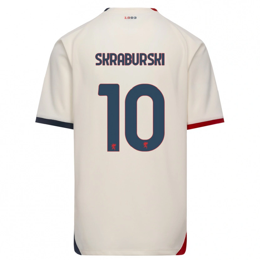 Danxen Damen Borys Skraburski #10 Creme Rot Auswärtstrikot Trikot 2026/27 T-Shirt