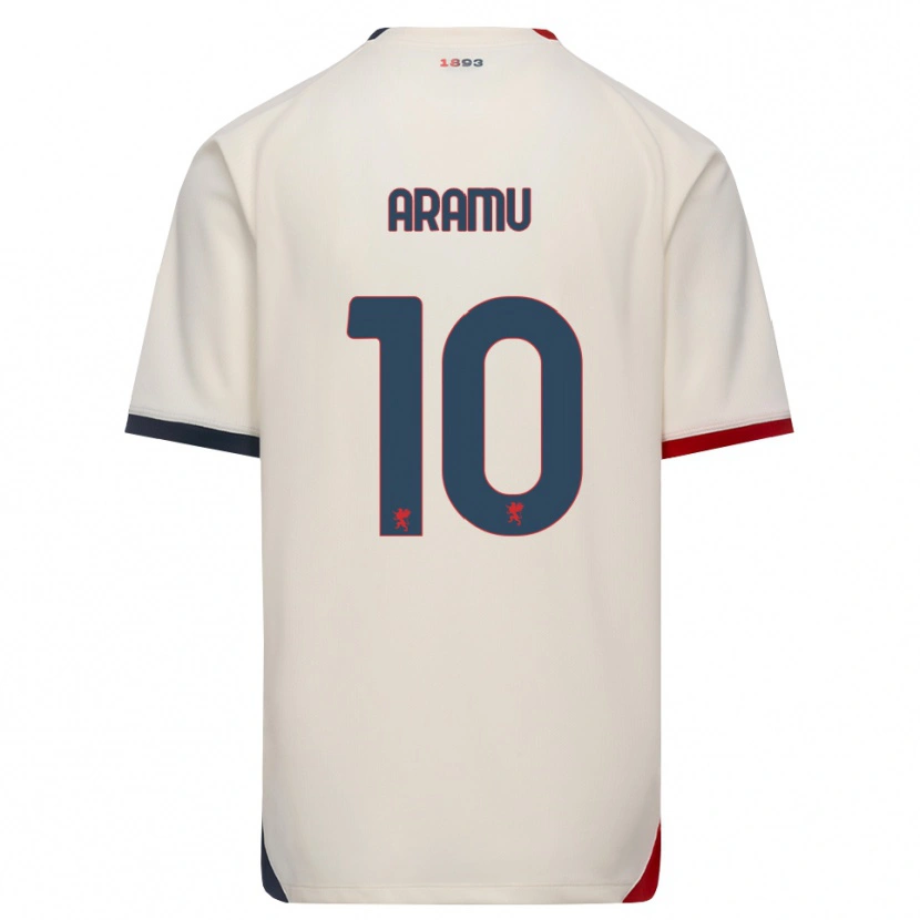 Danxen Damen Mattia Aramu #10 Creme Rot Auswärtstrikot Trikot 2026/27 T-Shirt