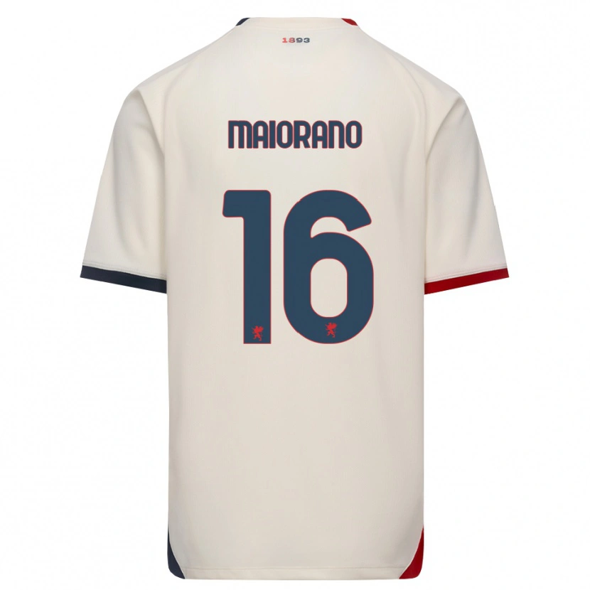 Danxen Damen Francesco Maiorano #16 Creme Rot Auswärtstrikot Trikot 2026/27 T-Shirt