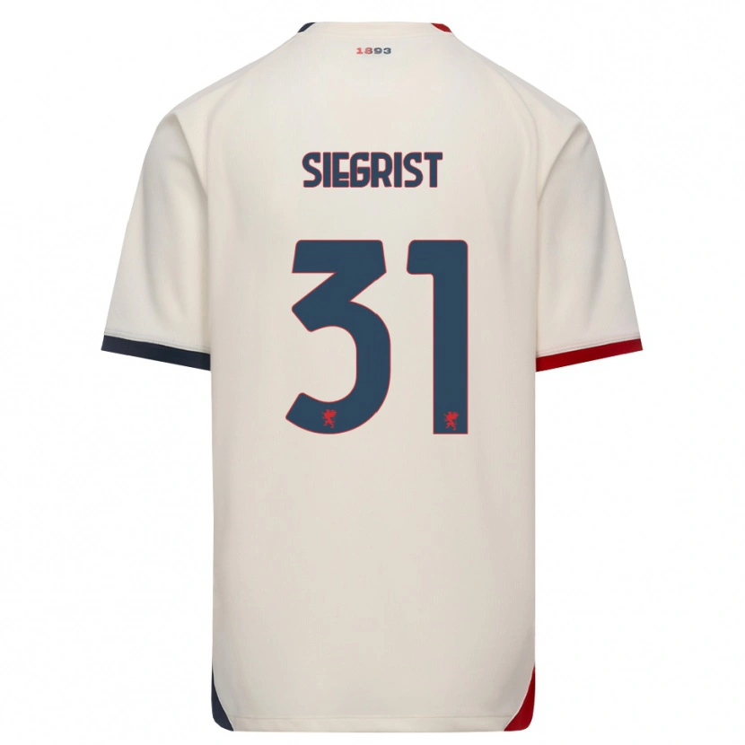 Danxen Damen Benjamin Siegrist #31 Creme Rot Auswärtstrikot Trikot 2026/27 T-Shirt