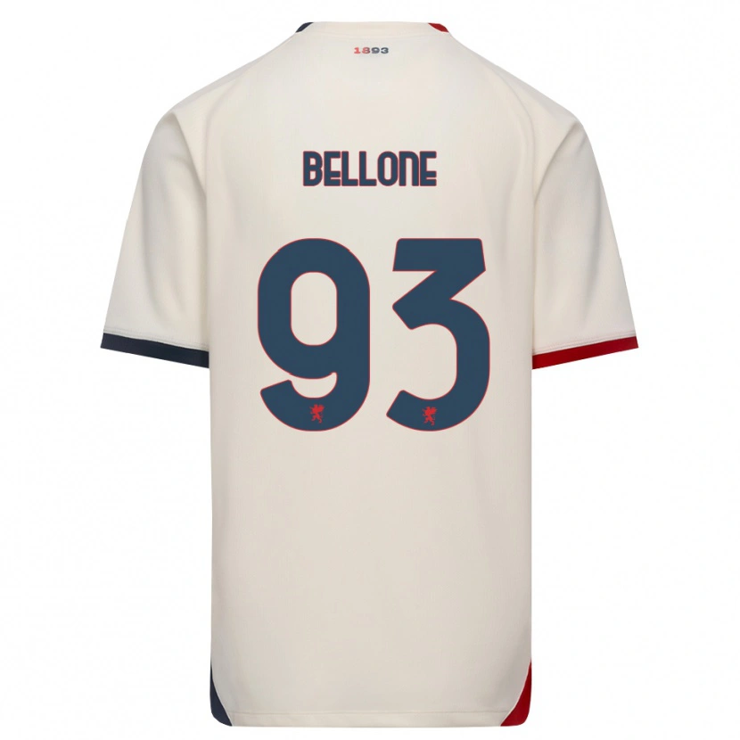 Danxen Damen Francesco Bellone #93 Creme Rot Auswärtstrikot Trikot 2026/27 T-Shirt