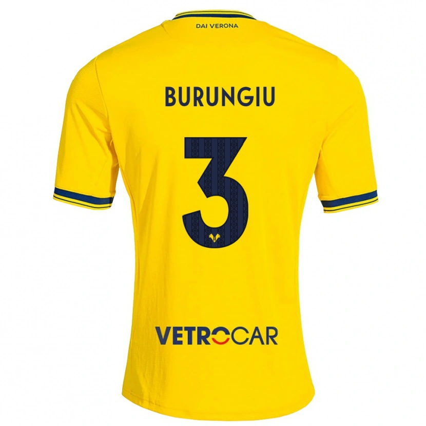 Danxen Damen Luca Burungiu #3 Gelb Rot Auswärtstrikot Trikot 2026/27 T-Shirt