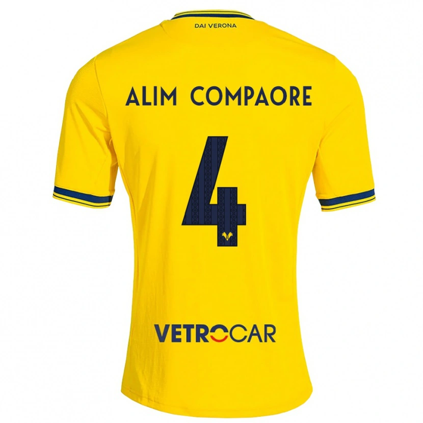 Danxen Damen Abdul Alim Compaore #4 Gelb Rot Auswärtstrikot Trikot 2026/27 T-Shirt