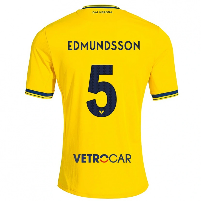 Danxen Damen Andrias Edmundsson #5 Gelb Rot Auswärtstrikot Trikot 2026/27 T-Shirt