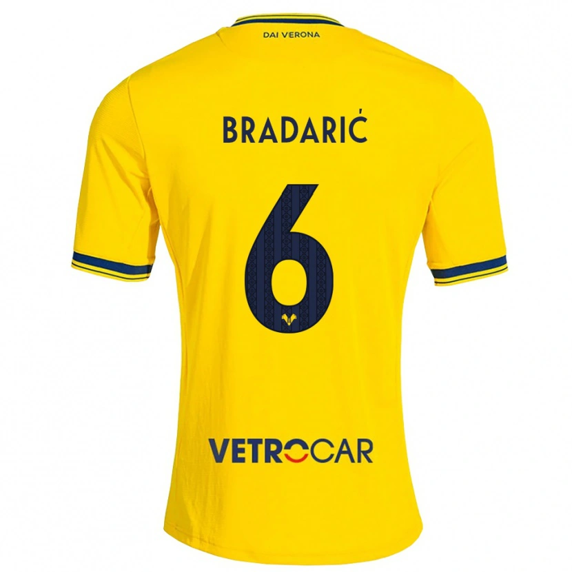 Danxen Damen Domagoj Bradarić #6 Gelb Rot Auswärtstrikot Trikot 2026/27 T-Shirt