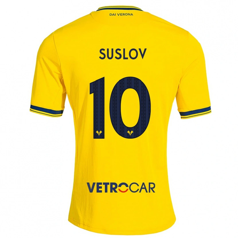 Danxen Damen Tomas Suslov #10 Gelb Rot Auswärtstrikot Trikot 2026/27 T-Shirt
