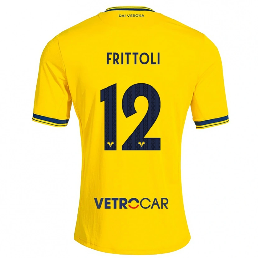 Danxen Damen Riccardo Frittoli #12 Gelb Rot Auswärtstrikot Trikot 2026/27 T-Shirt