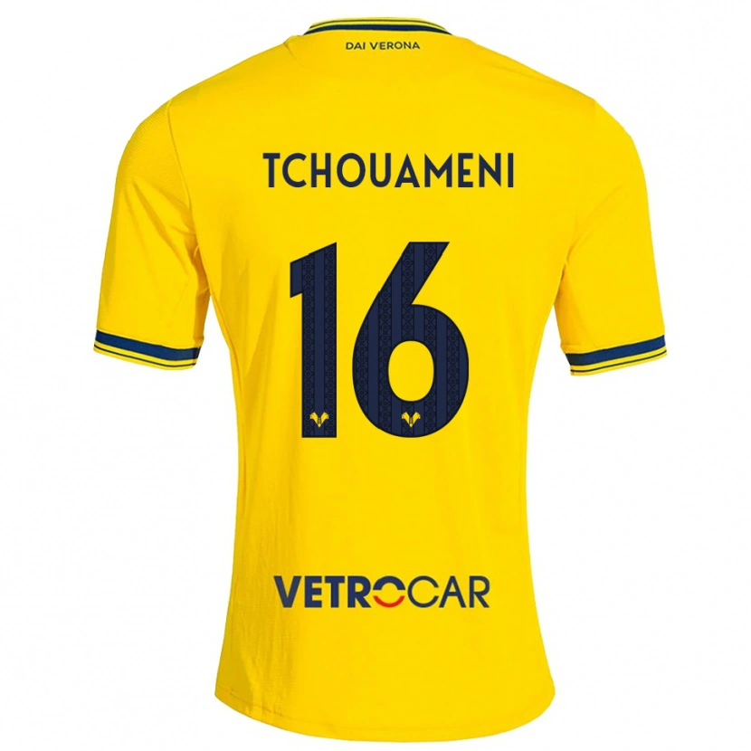 Danxen Damen Alex Tchouameni #16 Gelb Rot Auswärtstrikot Trikot 2026/27 T-Shirt