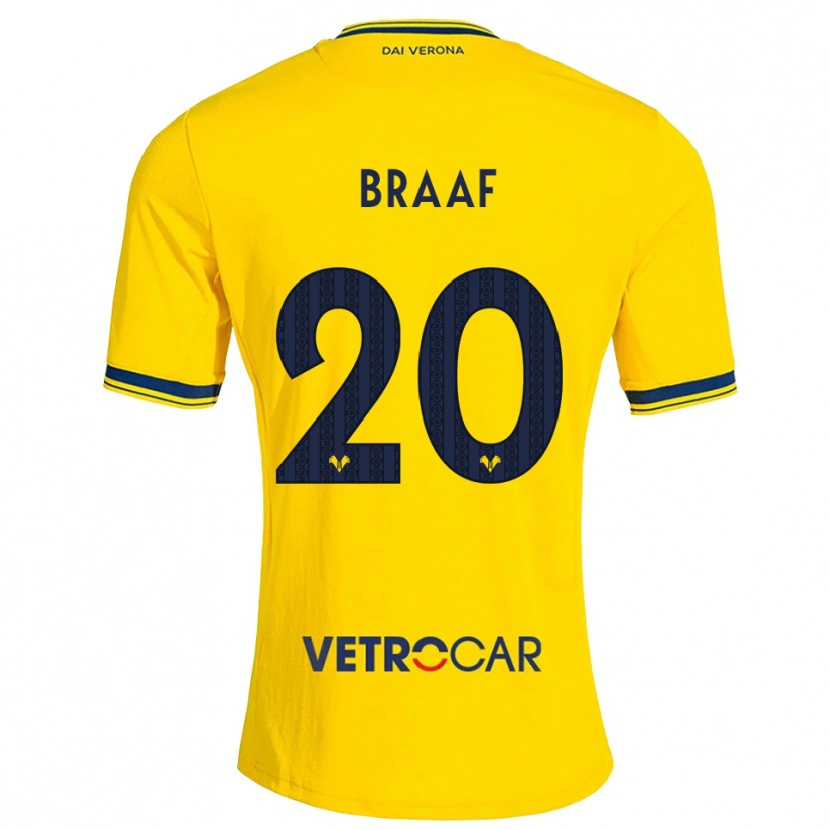 Danxen Damen Jayden Braaf #20 Gelb Rot Auswärtstrikot Trikot 2026/27 T-Shirt