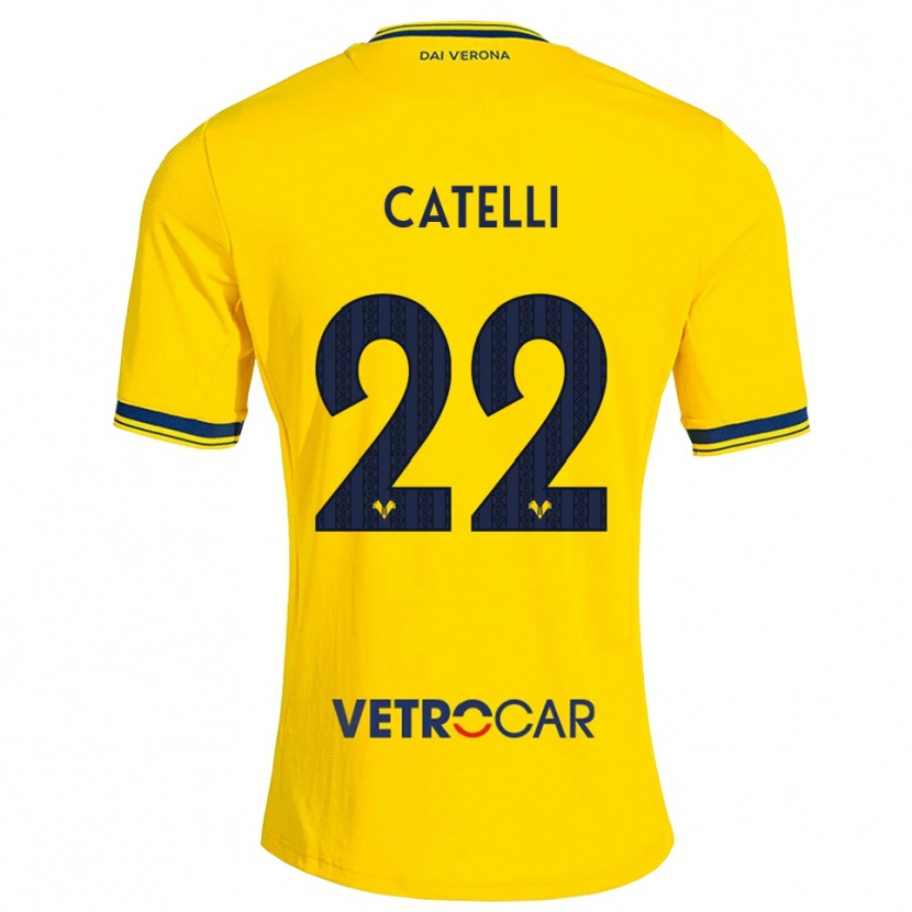 Danxen Damen Anna Catelli #22 Gelb Rot Auswärtstrikot Trikot 2026/27 T-Shirt