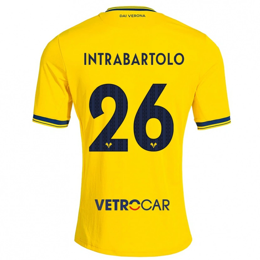 Danxen Damen Denis Intrabartolo #26 Gelb Rot Auswärtstrikot Trikot 2026/27 T-Shirt
