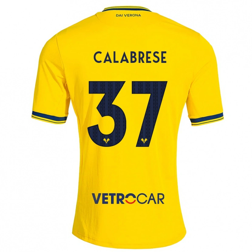 Danxen Damen Nicolò Calabrese #37 Gelb Rot Auswärtstrikot Trikot 2026/27 T-Shirt