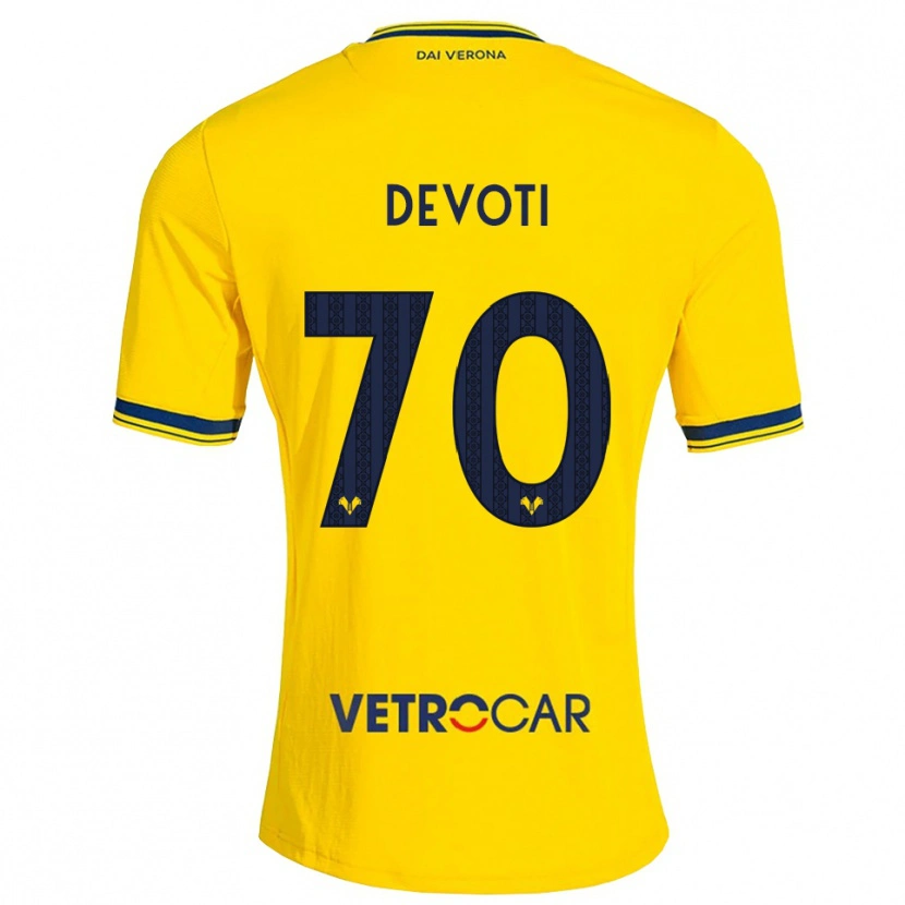 Danxen Damen Andrea Devoti #70 Gelb Rot Auswärtstrikot Trikot 2026/27 T-Shirt